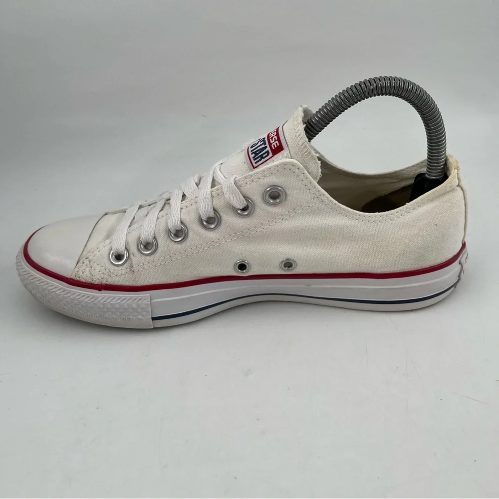 Converse Unisex CTAS Classic White Canvas Low Top Athletic Shoes - M/6 | W/8